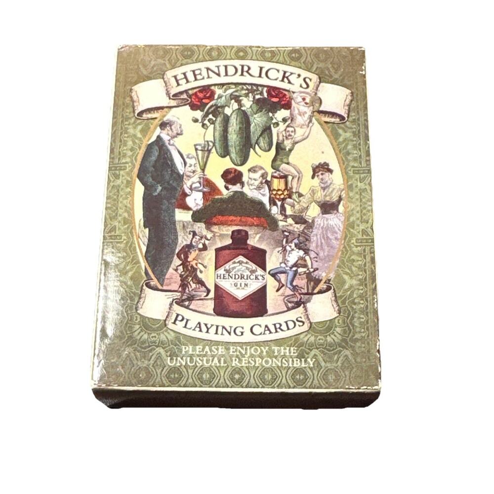 Playing Cards Hendrick's Gin Please Enjoy the Unusual Responsibly 2012 NEW